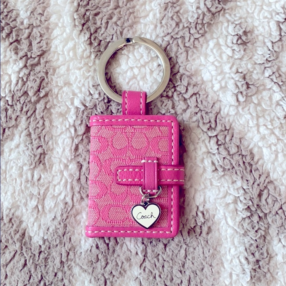 Pink Coach Photo Album Keychain
